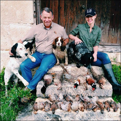 Amber and her dad Mark Seaman on a mixed bag hunt at Joshua Creek