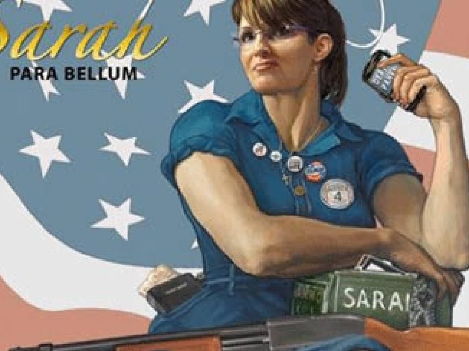 Sarah Palin Immortalized With Remington 870 Pump