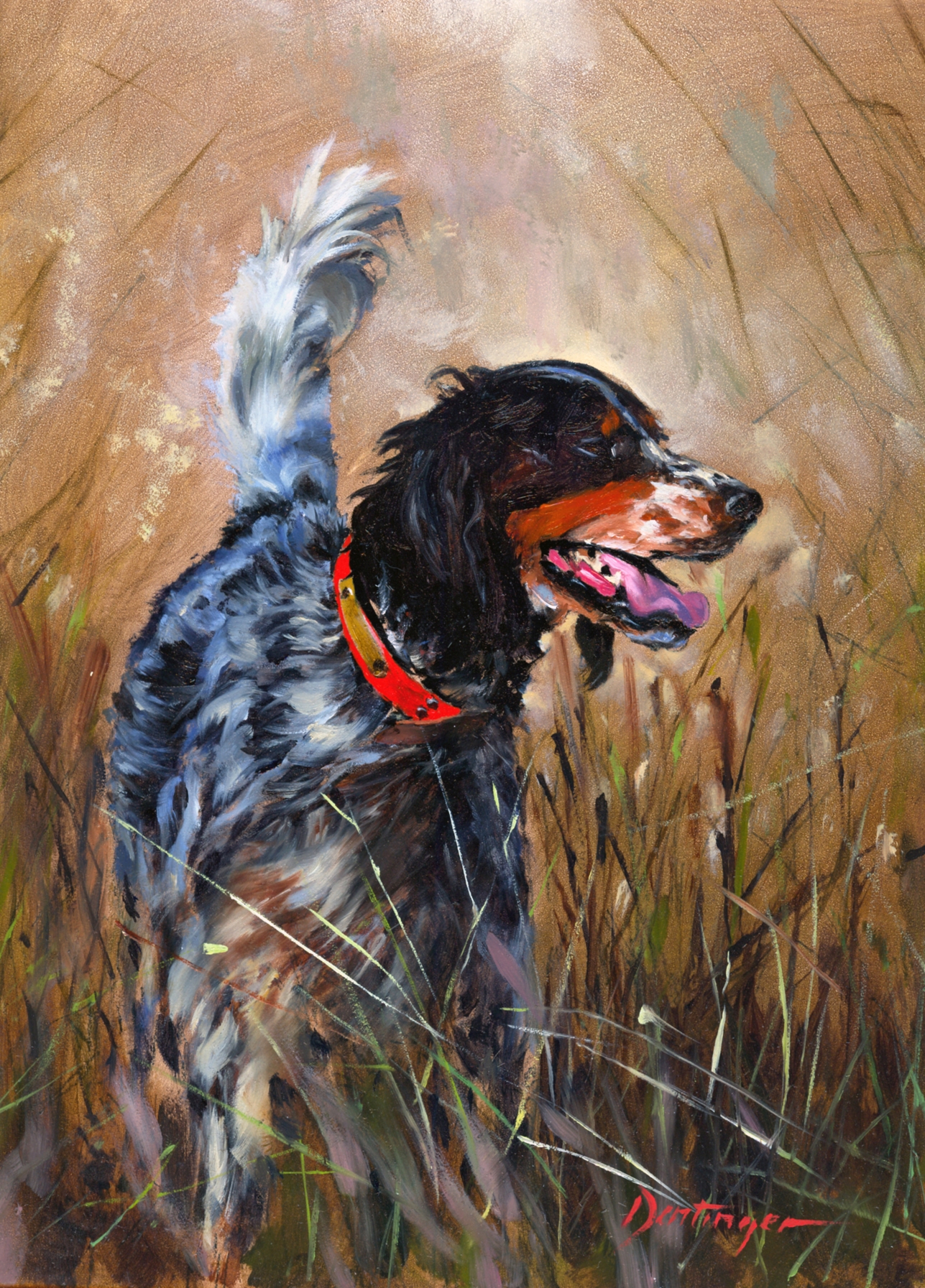 Painting “The Good Setter” by Ric Dentinger from the collection of Joe Kercheville.