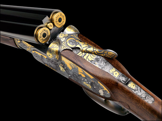 The Peter Hofer Special .410 Double Shotgun Drilling with Hidden 17 Hornet/HMR Rifle Barrel 5 391os