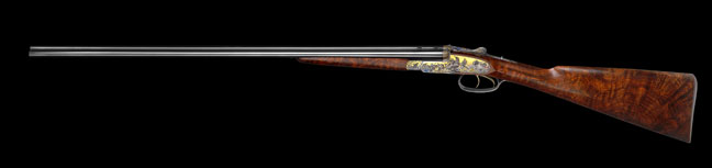 The Peter Hofer Special .410 Double Shotgun Drilling with Hidden 17 Hornet/HMR Rifle Barrel 6 427ganz Kopie