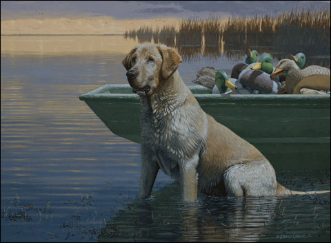 Lives to Hunt Yellow Lab