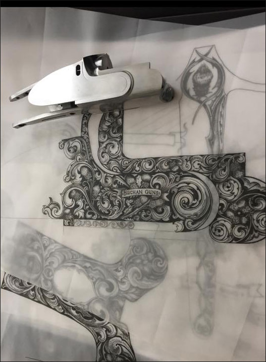 Scotland’s New Buchan Guns Handcrafts Only Eight Per Year, With Griffin & Howe Exclusive U.S. Agent 8 Buchan sketch