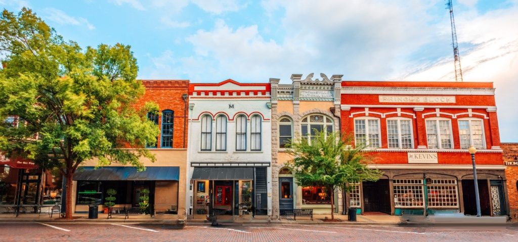 Historic downtown Thomasville, Georgia.