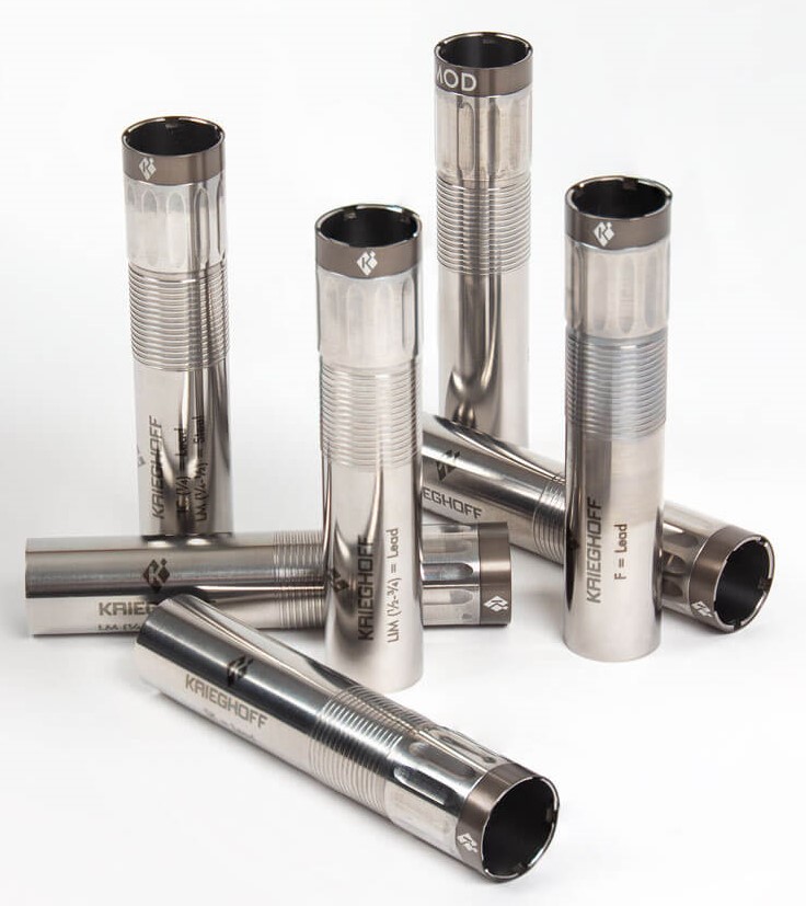 The Parcours-X Is the Goldilocks “Just Right” Favorite in the Krieghoff K-80 Portfolio 7 The thin-wall, titanium extended chokes for the Krieghoff Parcours-X.