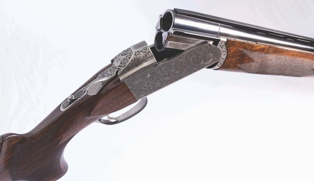 Krieghoff’s K-80 Parcours-X with optional engraving.