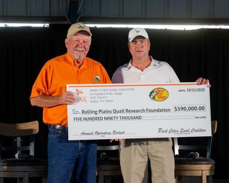The Quail Coalition awarding $590,000 to the Rolling Plains Quail Research Ranch in Texas.