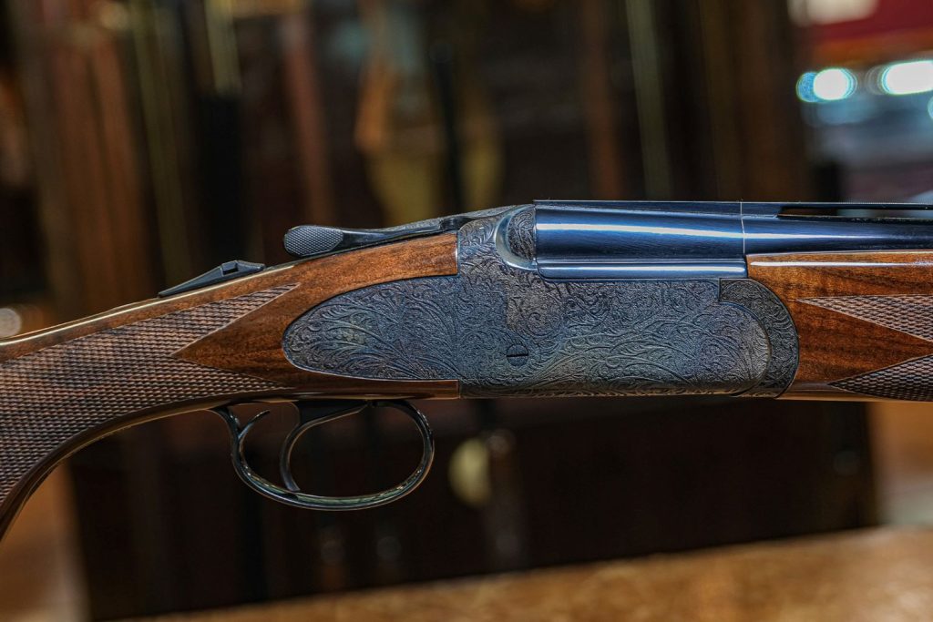 Connecticut Shotgun Mfg. Co. Upholds Tradition With Its RSP Roundbody Bird Gun 1 An A. Galazan .410 with 28-inch barrels and engraving by Torcoli. The engraving is the only Torcoli fantasy shotgun that is gold inlay with quail, setters, and pointers.