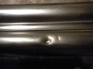 Repairing Your Shotgun Barrels With Restriking 1 dented barrel