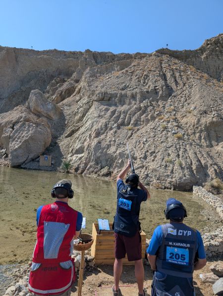At the Fujara Mountain Shooting Championship, the author shot his partially finished stock on that station as part of the overall stock-fitting process.