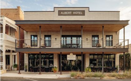 The Albert Hotel in Fredericksburg, Texas.